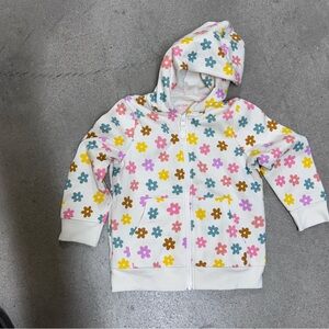 Cat & Jack Floral Hoodie w/Free T-Shirt- White, Pink, Yellow, Blue, Brown